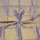 Vintage Blue Dual Tone 100% Pure Silk Sari Remnant 5YD Craft Fabric Silk Scrap