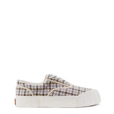 Good News Womens Opal Check Trainer Beige / Blue