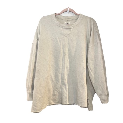 Aerie Oversized Down to Earth Beige Crewneck Women’s Sweatshirt Size M