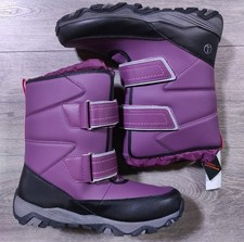 Lands End Boots Big Girls Medium 7 Purple Insulated Winter Snow Shoes Kids