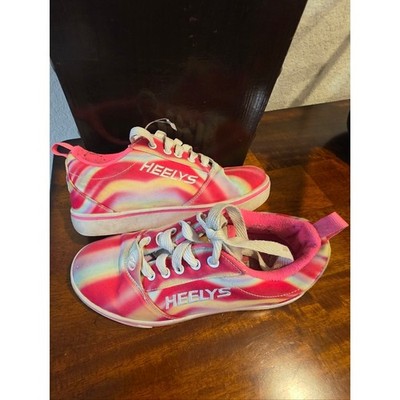 Heelys Pink Rainbow Tie-Dye Skate  Size 3 Shoes