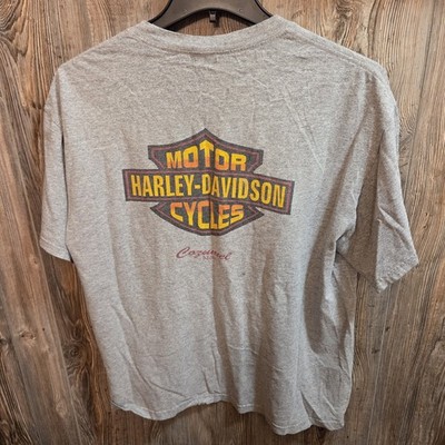 Harley Davidson Motorcycles Cozumel Mexico Gray T-shirt Size Large Biker Rally
