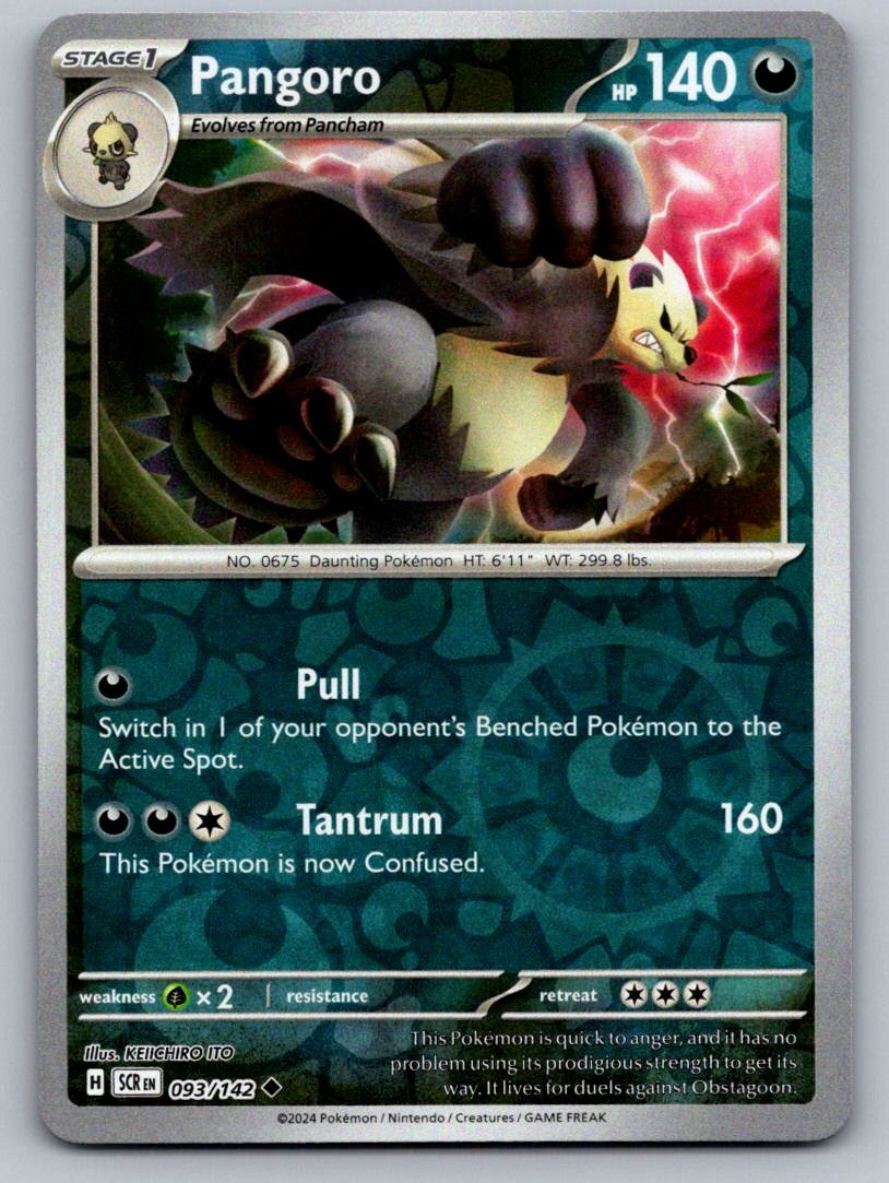 Pangoro 93/142 Uncommon Stellar Crown Pokemon Reverse Holo Near Mint
