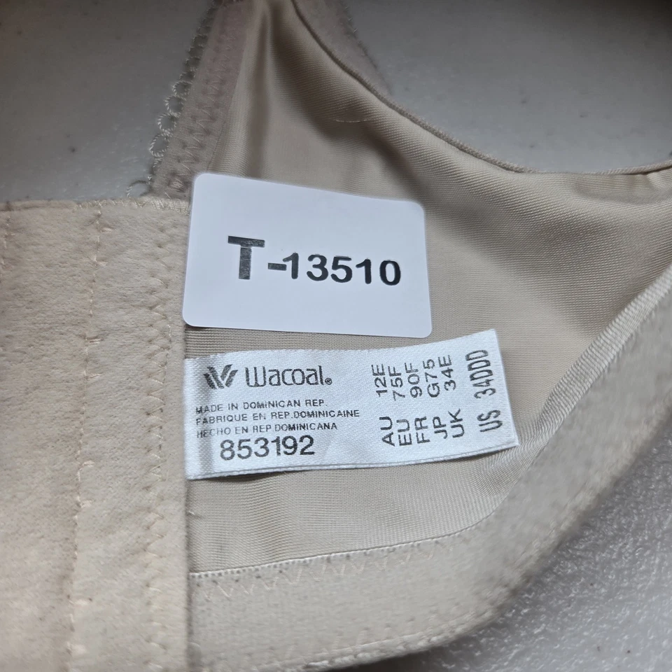 Sujetador Wacoal para mujer 34DDD beige camiseta con aros correa de lazo ajustable Foto 2 de 4