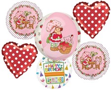 Party Supplies Strawberry Girl Shortcake 6pc Balloon Bouquet Decorations