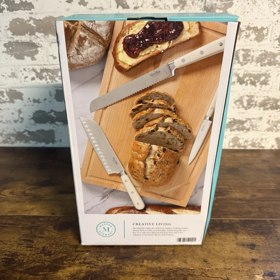 Juego de cuchillos cubiertos de acero inoxidable de alto carbono de 14 piezas MARTHA STEWART Eastwalk Foto 3 de 4