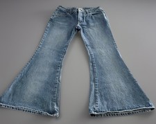 Vintage Paris Blues Super Bell Bottom Flare Jeans Y2K Denim Made in the USA Sz 7