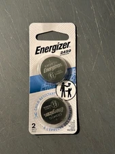 New Energizer 2450 ECR2450 CR2450 BR2450 Lithium 3V Battery 2 Pack Exp 3/2034