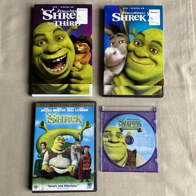 Shrek 1-4 (DVD 4-Film Set ) Original & 2 & Third & Final Chapter Donkey Fiona +