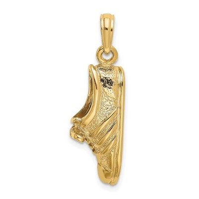 14k Gelbgold poliert Track Schuh Charm