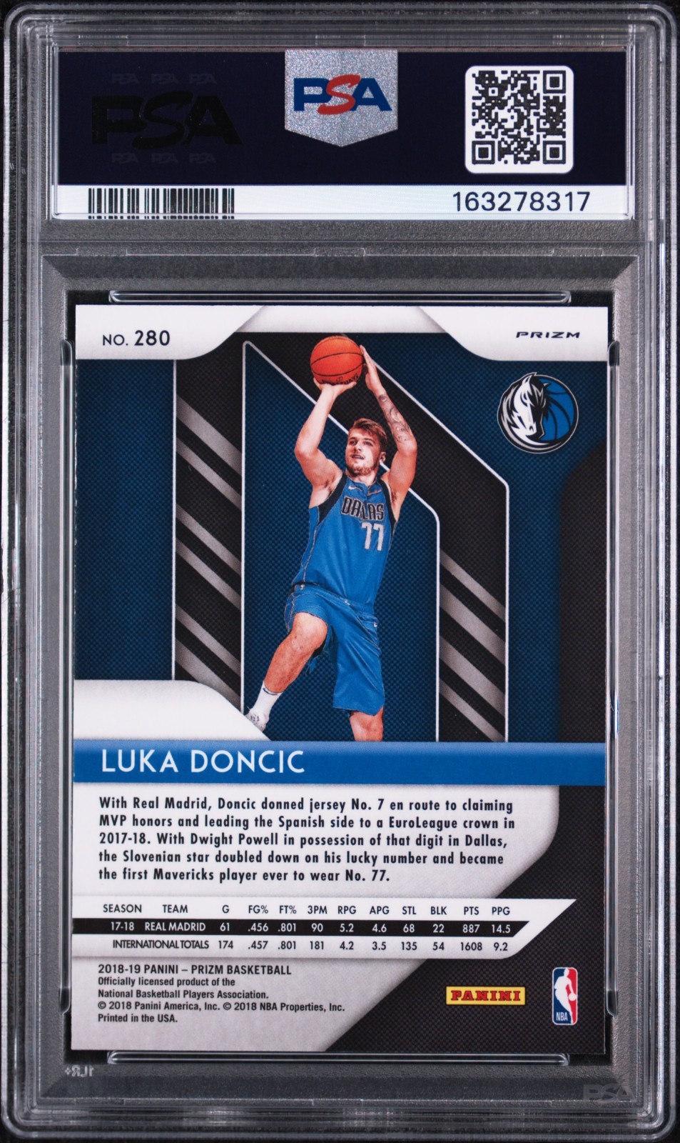 LUKA DONCIC 2018 PRIZM PINK ICE RC #280 PSA 10 GEM MINT! LAKERS NBA! #163278317 view 2
