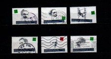 Série complète de timbres de 1993 - Ecrivains français n°2799 à 2804