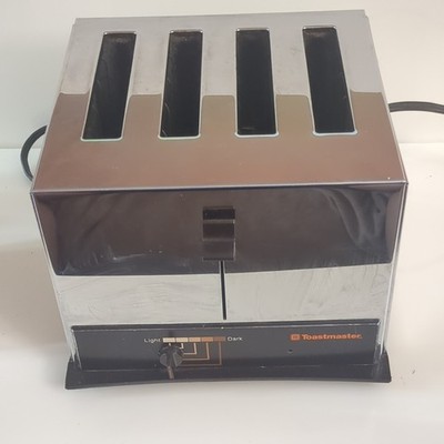 Vintage Toastmaster 4-Slice Toaster Model D126C MCM Chrome Black - WORKS