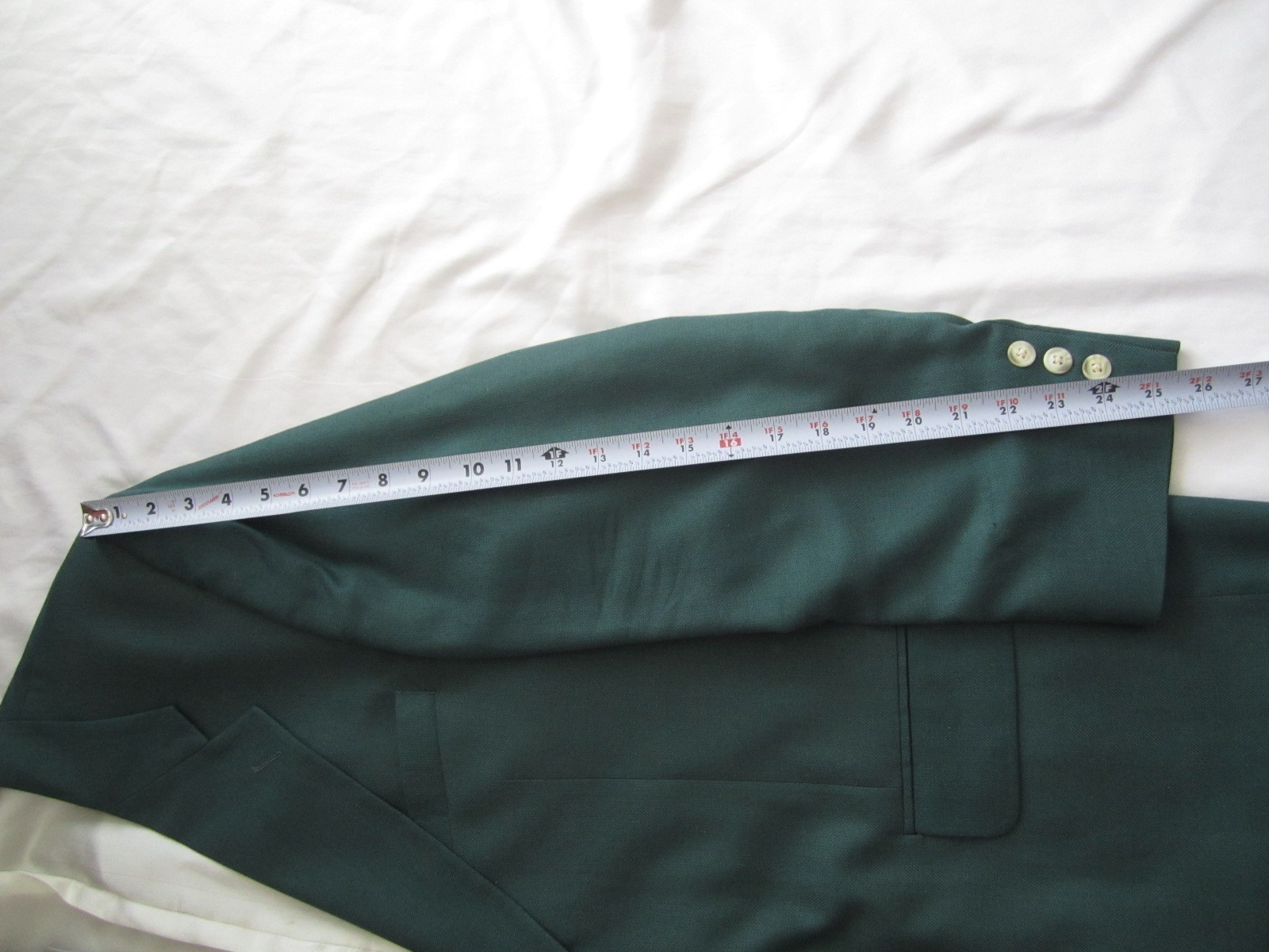 Vtg Burberrys 100% Silk 2 Button Green Blazer Jacket Sz 43 (MJ58) Made in USA thumbnail 5