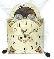 Antique MOON PHASE Grandfather Longcase Clock Dial Movement WINSTANLEY HOLYWELL