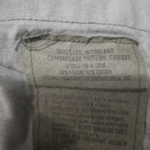 US Military Army Woodland Camo BDU Cargo Combat Trousers/Pants Small Regular 90s - Picture 3 of 12