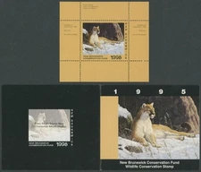 1995 CANADA-NEW BRUNSWICK CONSERVATION FUND, EASTERN COUGAR, VD.#NBW2