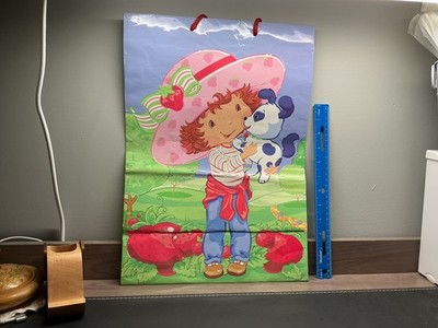 Strawberry Shortcake Gift Bag Large Bag Pink Blue Tots 2003 American Greetings