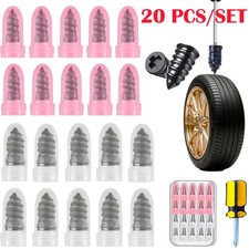 20 60 Pcs Rubber Tire Nail Repair Kit Screw In Tire Plugs for Car Truck SUV Van