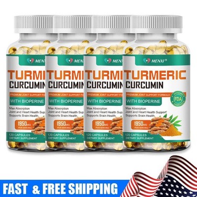 Turmeric Curcumin Highest Potency 95% 1950mg with BioPerine Black Pepper Extract