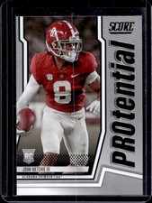 2022 Panini Score John Metchie III PROtential RC Rookie #P-JM Crimson Tide