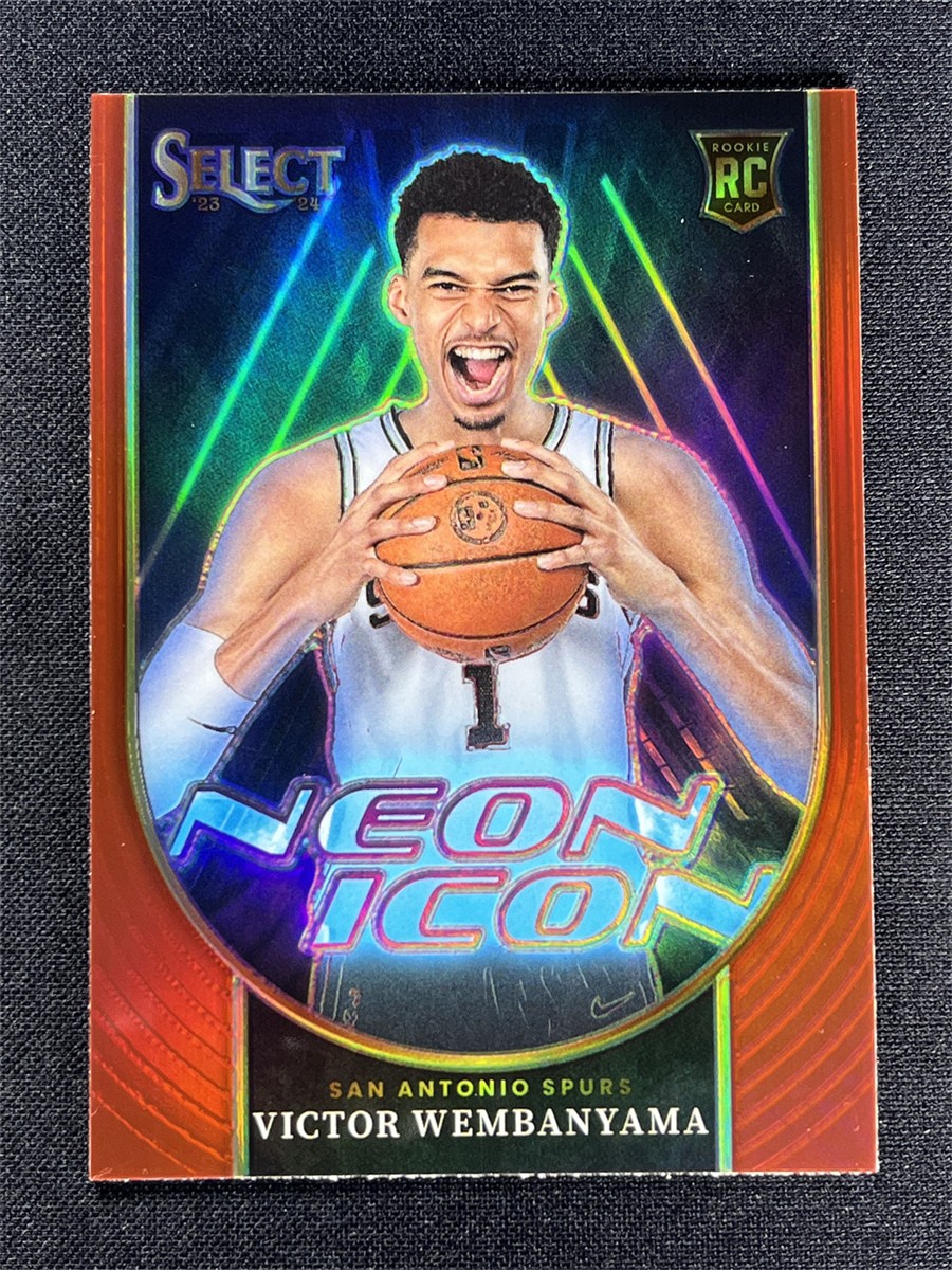 2023-24 Panini Select Victor Wembanyama #13 Red Prizm Neon Icon Rookie RC Spurs