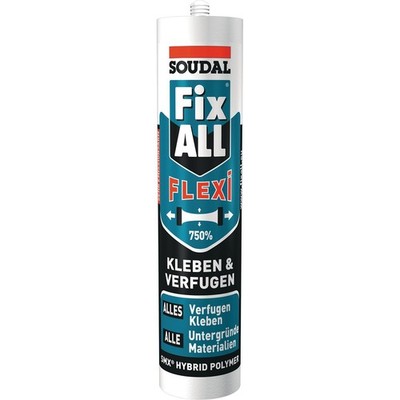 Adhesive & Sealant Fix All Flexi White 470g Cartridge Soudal Construction Adhesive Glue