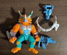 TRICERATON 1990 TMNT Teenage Mutant Ninja Turtles Figure 100% COMPLETE Vintage