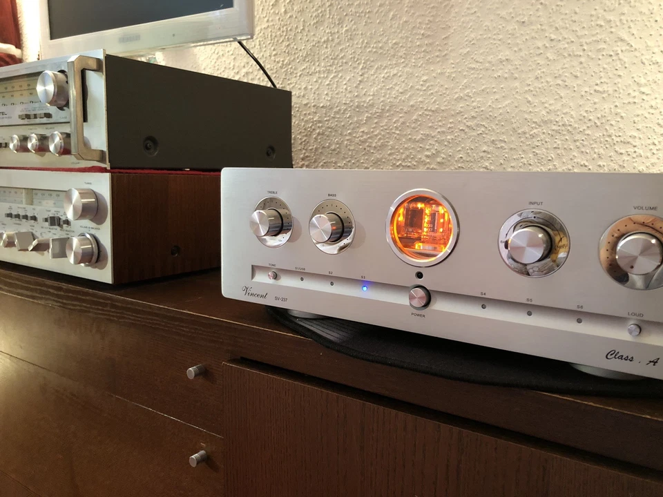 Vollverstärker Vincent Typ: SV-237 schwarz Class-A Hybrid - Röhre Stereo - Bild 4 von 4