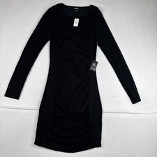 New! Express Womens Knit Bodycon Sweater Dress Medium Lomg Sleeve Scoop Neck