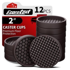 Non-Slip 12 Pcs Round Rubber Furniture Pads for Hardwood Floors