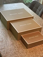 Michael Kors Empty GIFT BOX Set Of 3- LARGE-MEDIUM-SMALL SIZES, New, FAST SHIPP.
