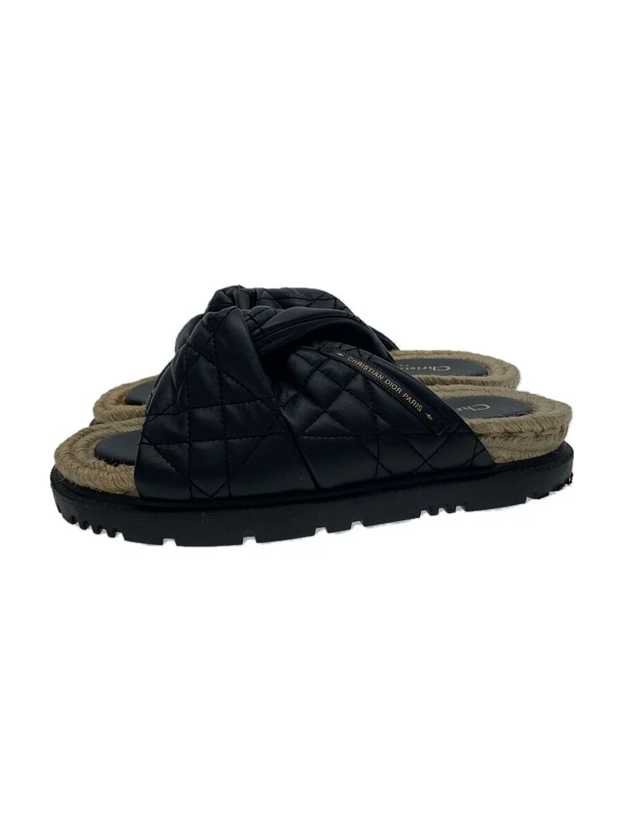 Sandales Christian Dior à semelle compensée noires taille 36 occasion