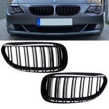 SET Doppelsteg K�hlergrill Schwarz GLANZ Performance passt f�r BMW E63 E64 02-10