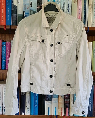 MarcCain Marc Cain Jeansjacke N5 creme hellbeige