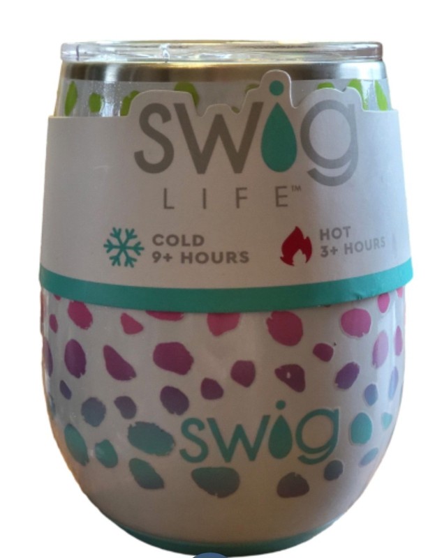 Swig Life 14oz Stemless Wine Cup Insulated Stainless Steel Tumbler Party Animal*