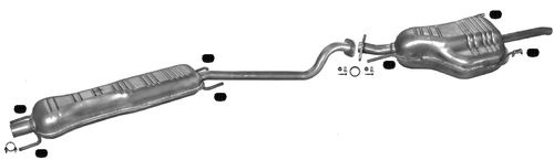 VAUXHALL ASTRA G SALOON 1.8 2.0 116/125/136HP 1998-2004 Silencer Exhaust System