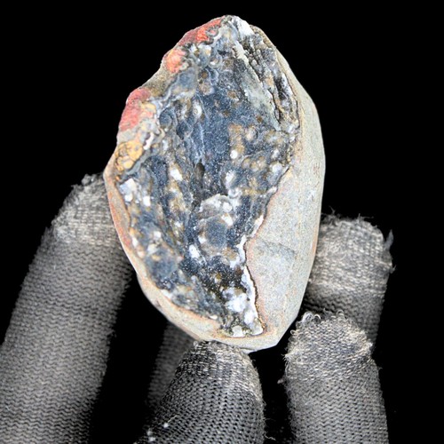 150g Natural Chalcedony w/ MM Quartz Crystal In Geode Mineral Specimen on Matrix - Picture 8 of 10