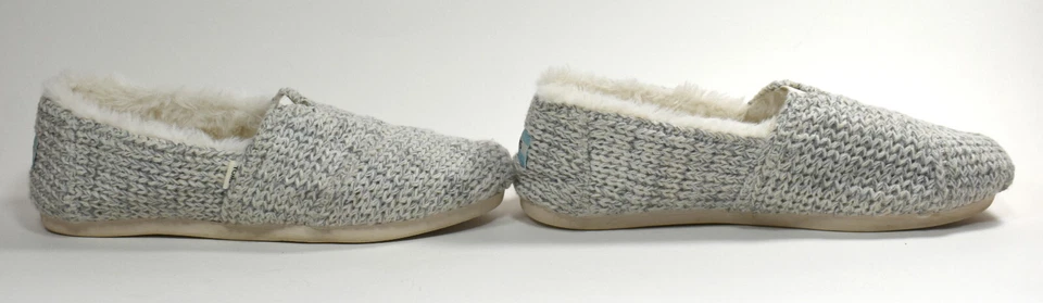 Suéter aconchegante cinza claro TOMS Alpargata malha slip on feminino tamanho 7.5 ~ Ótimo! " - Imagem 3 de 4