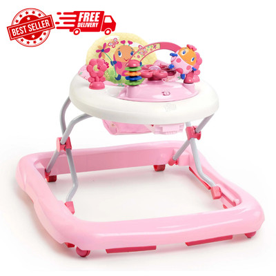 Bright Starts JuneBerry Baby Walker with Activity Station, Pink FREE SHIPPING