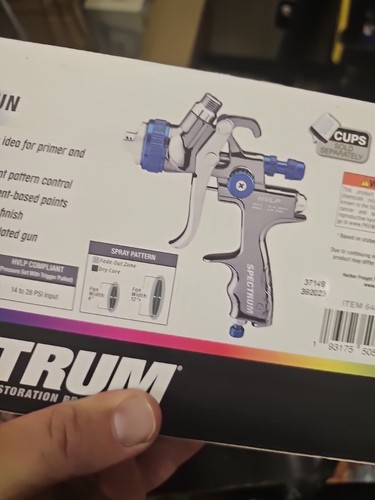 Spectrum Premium HVLP Spray Gun w/ Side Fan Control - 64823 New - Picture 5 of 6