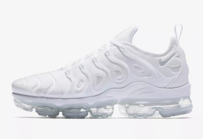 Nike Air Vapormax plus Triple Pure white men's vintage running shoes