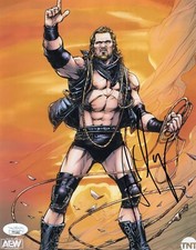 AEW STAR HANGMAN ADAM PAGE SIGNED SIGNED 8X10 PHOTO WITH JSA +