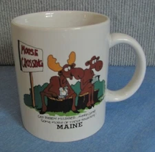 M Ware Maine MOOSE CROSSING MUG 