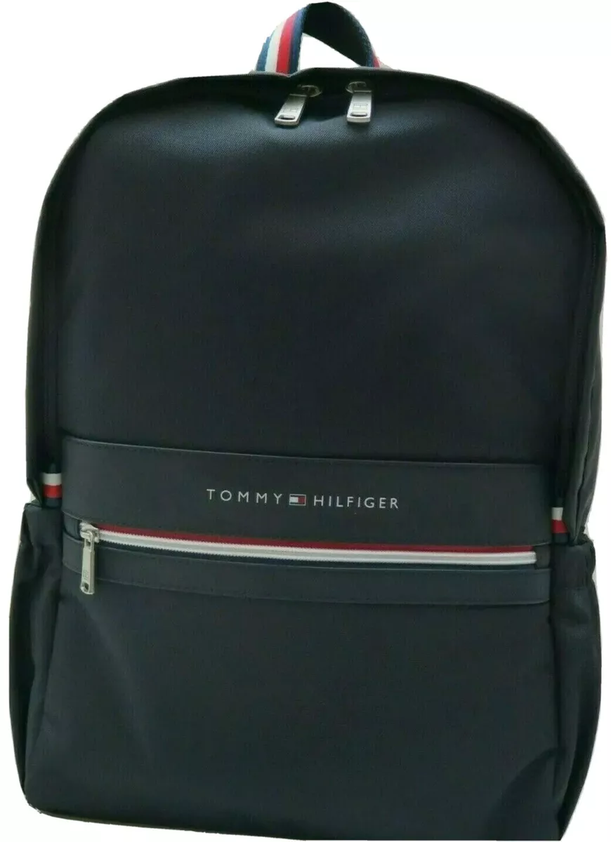 Ko filthy Withered Tommy Hilfiger TC980CB0 Mens /Unisex BLACK Essential XL Backpack Canvas  $180 | eBay