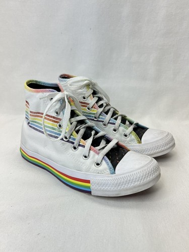 white converse rainbow sole