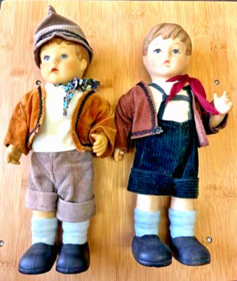HUMMELL GOEBEL OUMLET DOLLS  2 BOYS GERMANY  10 3/4'' TALL GOOD CONDITION