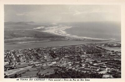 Portugal - VIANA DO CASTELO - Vista parcial e Doca da Foz do Rio Lima - Ed. Pass