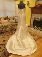 NEW Bridal Wedding Dress Mermaid Strapless Vintage Gown Train BEACH FREE SHIPPIN