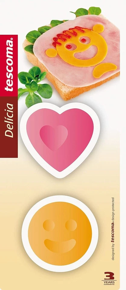 Tescoma 630936 Tagliapasta multiuso Cuore e Smile Delicia, biscotti toast Rotex - Immagine 2 di 4